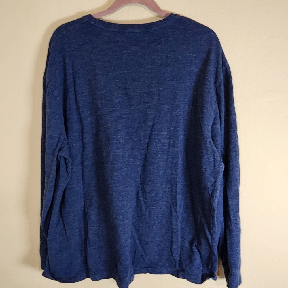 Polo Ralph Lauren Mens XL Classic Fit Long Sleeve Pocket T-Shirt Heather Navy - Picture 9 of 9